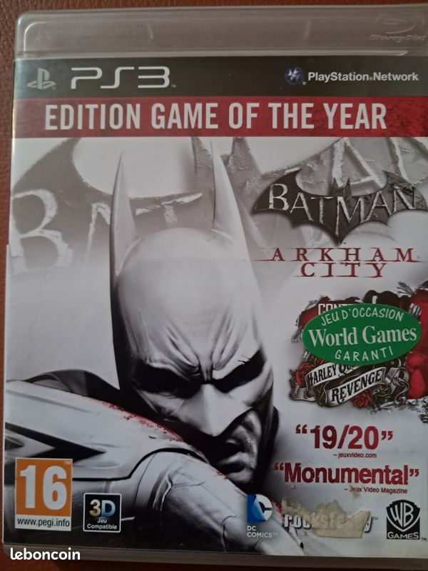 Batman arkham city édition game of the year - ps3 playstation 3 - complet & parfait état - Jeux vidéo
