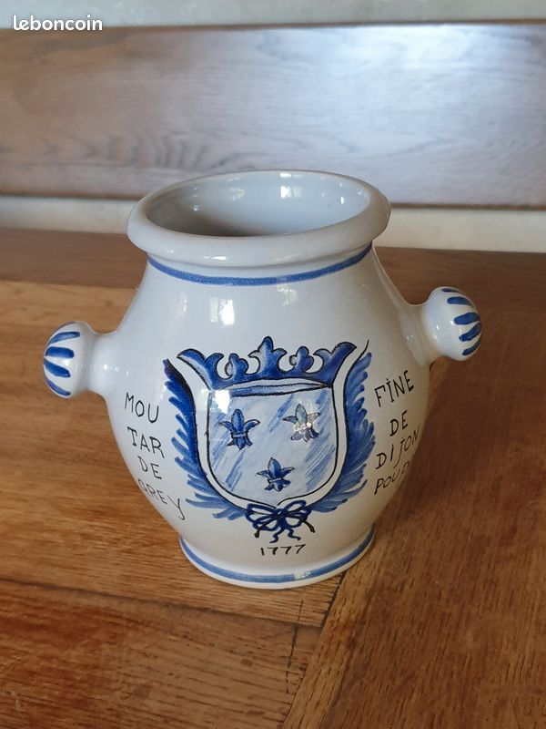 Ancien Pot a moutarde fine de Dijon poupon de Grey 1777 collector avec cachet de cire hauteur 17 cm (image 5)