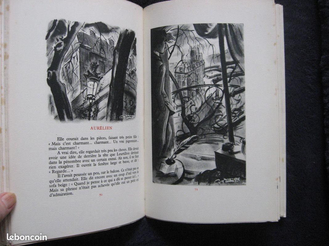 "Ames et Visages de Paris";numéroté;28 écrivains;1945s;28 illustrateurs (image 7)