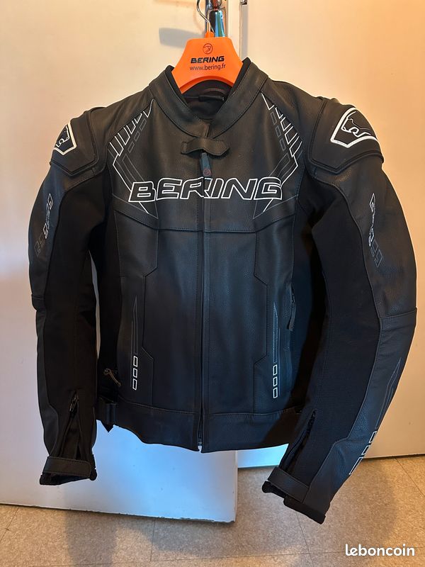 Veste Moto Bering Cuir Blouson Moto Béring Vintage En Cuir