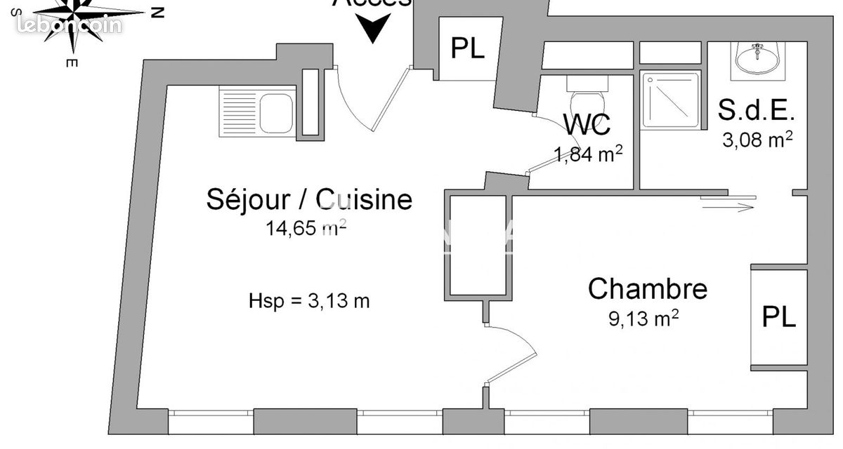 Appartement 2 pièces 29 m² · à Avignon · 29 m² · 428 €/mois