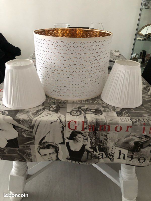 Abat-jour Créatif En Papier – Blanc, Forme Fleur, Déco Luminaire Moderne (Chine)