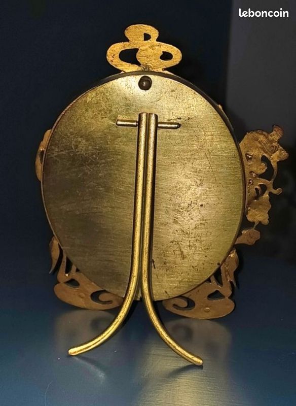 Art nouveau ancien cadre photo ciselé de feuillages en bronze massif début XXe Antiquité (image 14)