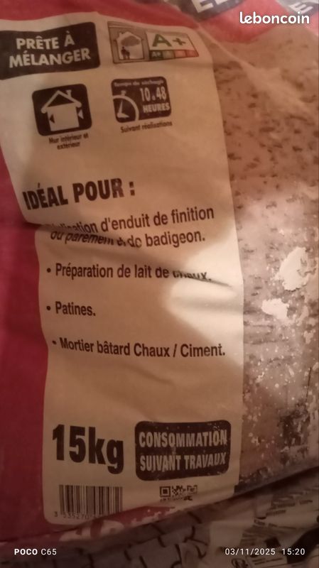 Chaux aerienne Bricolage