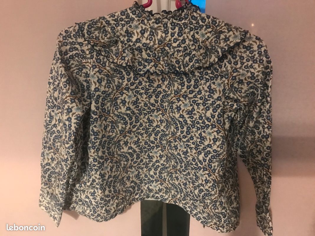 Chemise bleue motif jacadi (image 3)