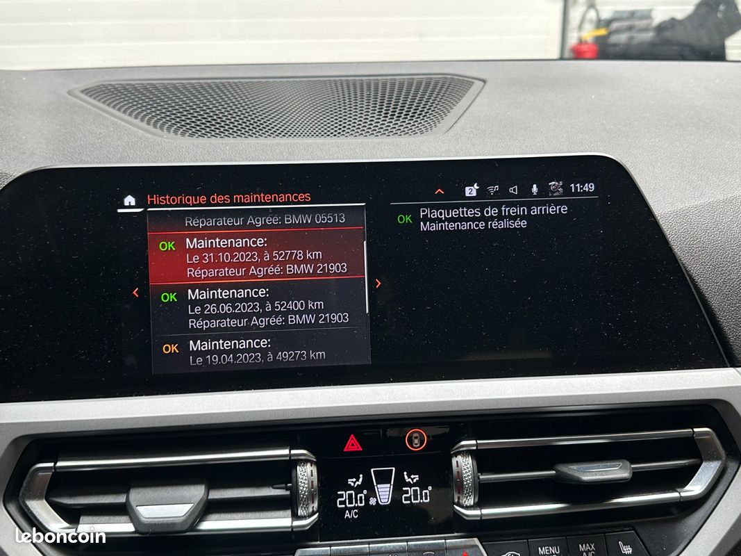 BMW SERIE 3 G20 318d 150 ch BVA8 + ENTRETIEN BMW + CAMÉRA DE RECUL + SIÈGES CHAUFFANTS + RÉGULATEUR ADAPTATIF (image 28)