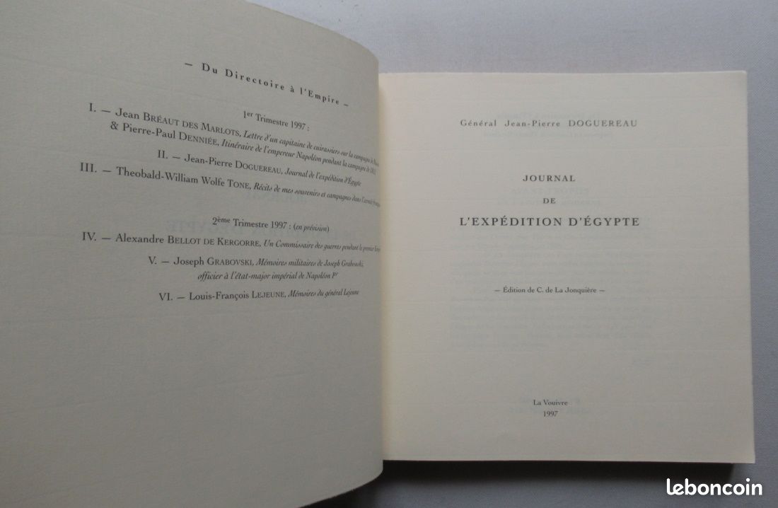 Journal de l'Expédition d'Egypte. Général Doguereau. 1997 (image 3)