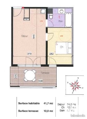 Appartement 2 pièces 42 m² · à Montpellier · 42 m² · 840 €/mois