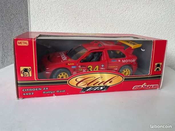 Majorette 4407 1/18 - Citroën ZX WRC Rallye Raid N°34 Rouge - Pour Pièces Ou Restauration