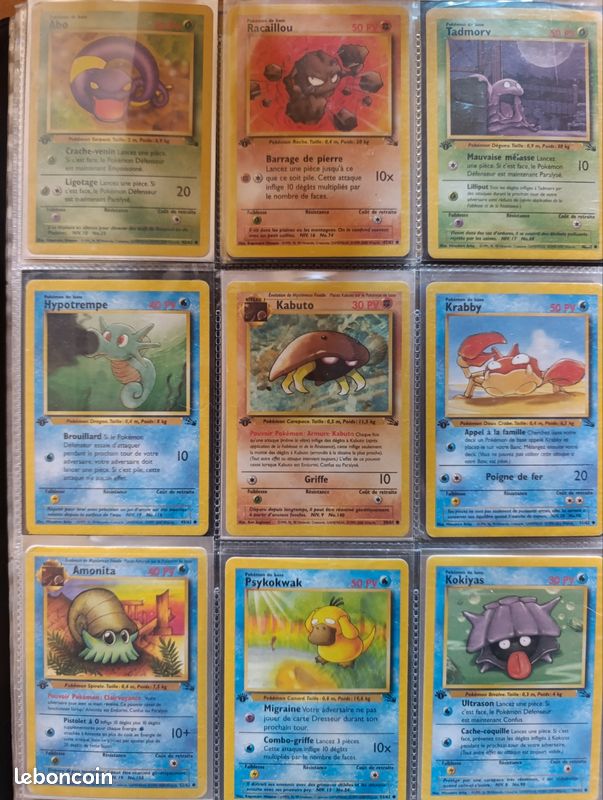 Cartes Pokémon Fossil Édition 1 FR – Wizards – vente à l’unité – VG/EX / NM (image 2)