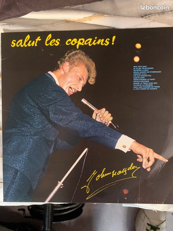 Lots 45 disques vinyles 33 tours johnny Hallyday (image 6)