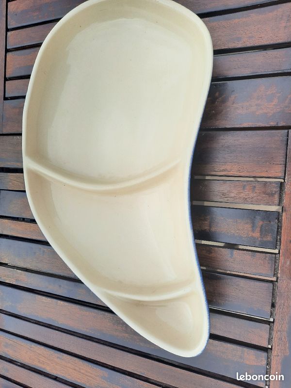 Lot de 2 moules forme coquillage et bateau, beige et bleu, fait en Bretagne (image 2)