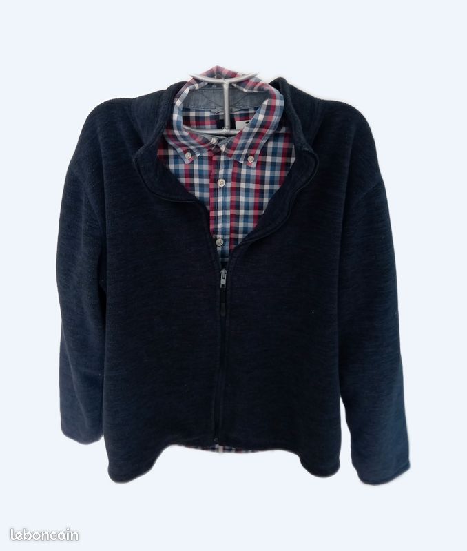 Lot chemise Gap M + gilet polaire bleu – très bon état (image 1)