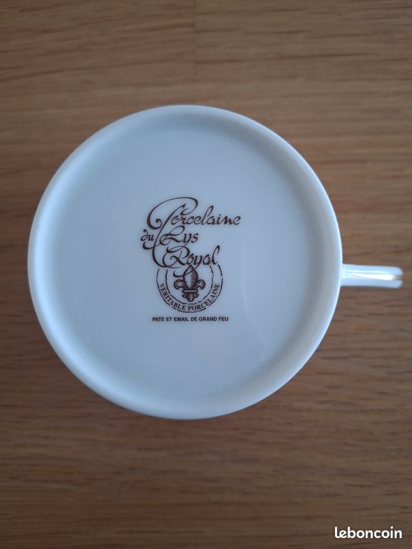 2 tasses porcelaine le lys royal limoge (image 4)