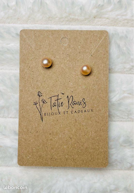 Boucles d’oreilles, en perles d'eau douce (image 3)