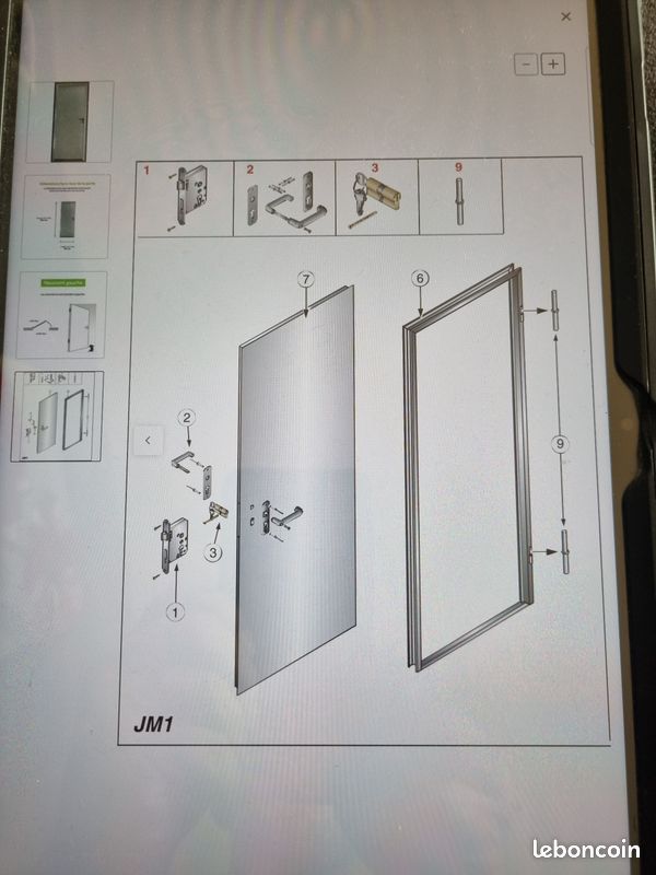 Porte Service Acier H200 x l89 cm (image 3)