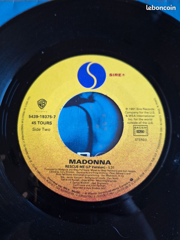 Vinyle Madonna Rescue Me (image 7)