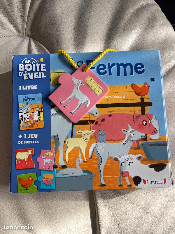 Puzzle + livre éveil la ferme (image 1)