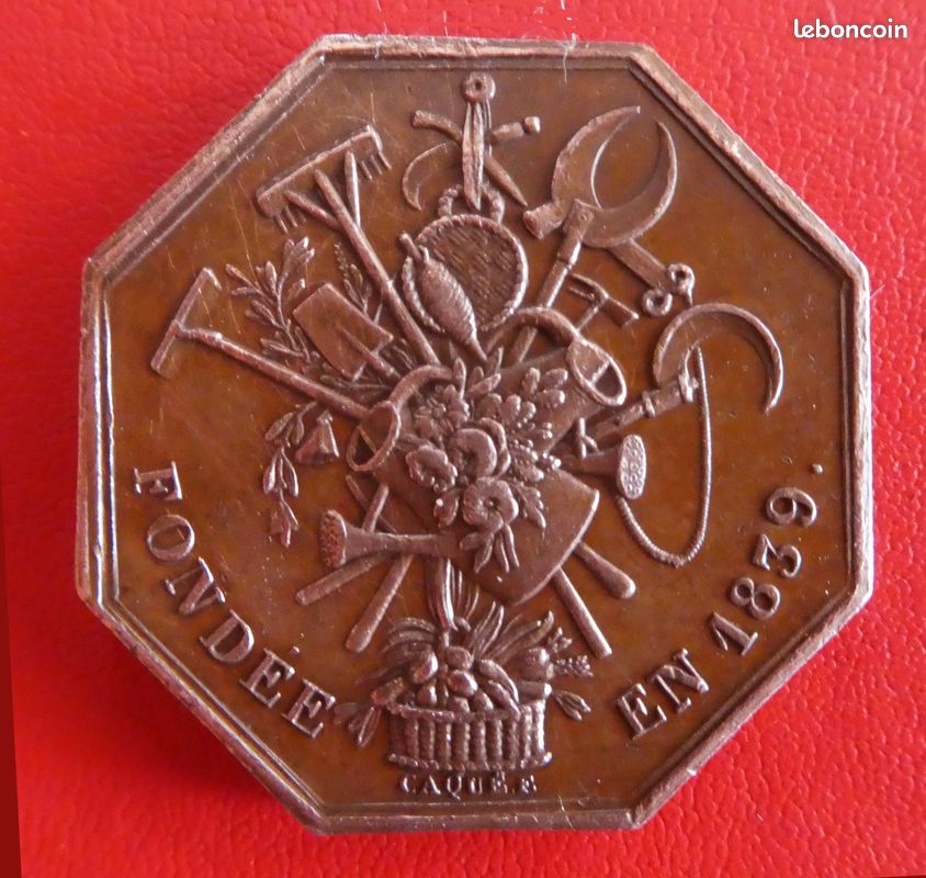 Jeton De Présence 1851 – Société Des Sciences, Belles Lettres Et Arts D'Orléans – Bronze