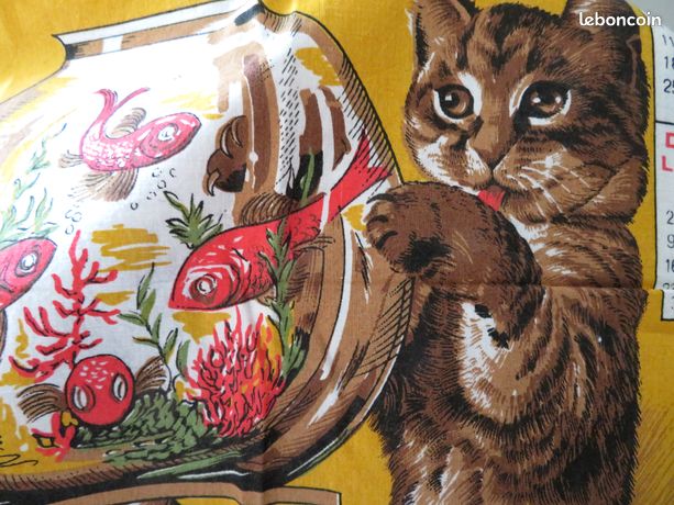 VINTAGE 1975 ANCIEN TORCHON CALENDRIER Pour les 50 ans de CODEC / LOCATELLI 60cm EUR 9,00