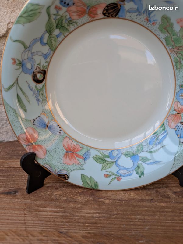 Assiette creuse en porcelaine Haviland Limoges France modèle Madoura 18.5cm - Vaisselle ancienne vintage (image 3)