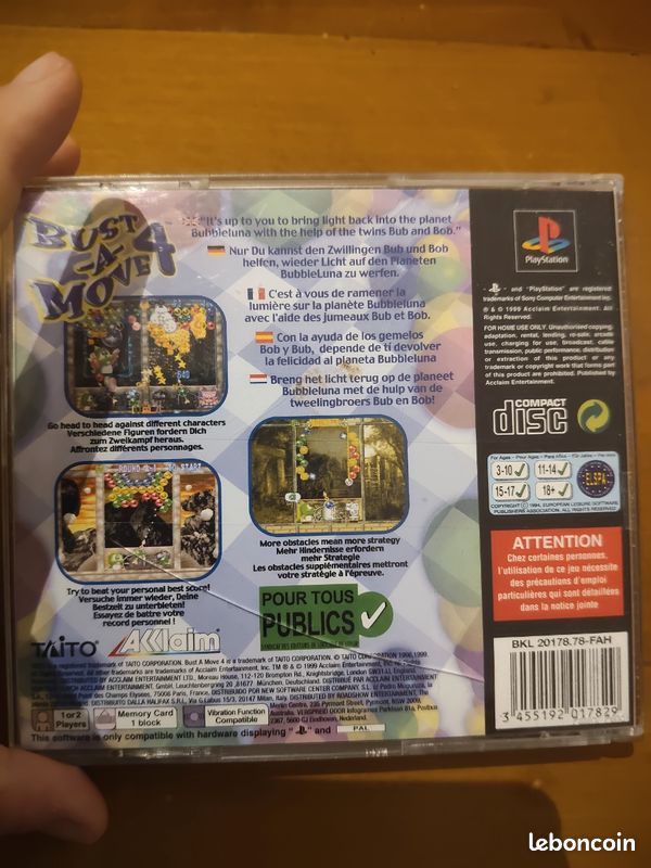 Ps1 bust a move 4 - Jeux vidéo