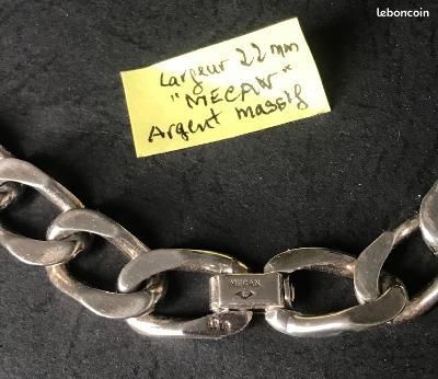 Bracelet Porte-montre Gousset En Argent Massif Poinçonné MECAN - Vintage Avant 1920