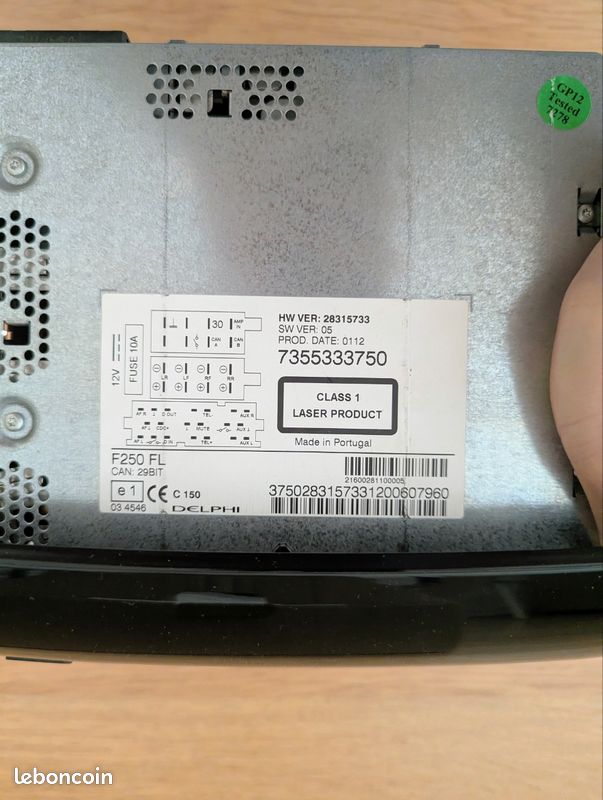 Autoradio d'origine Fiat Ducato (image 2)