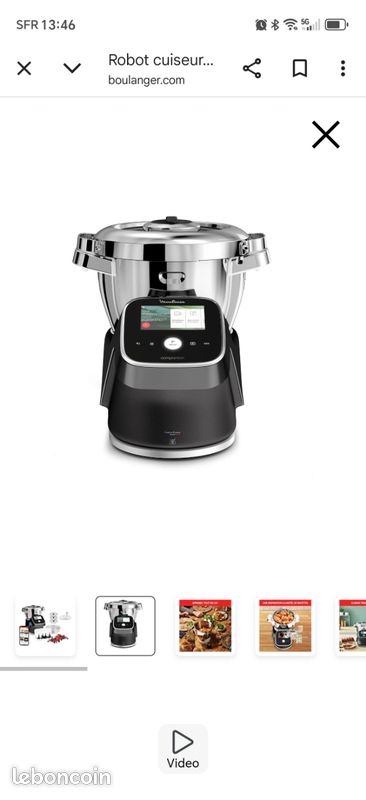 Robot cuiseur MOULINEX I Companion Touch Pro XL Noir HF93D810 (image 2)