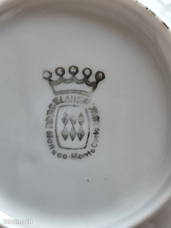 Lot 2 assiettes miniatures porcelaine de Monaco Prince Rainier III Grace Kelly & Nice Vintage (image 3)