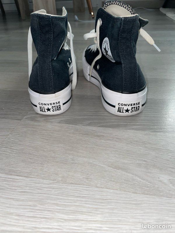 Converse All Star plateforme noir (image 4)