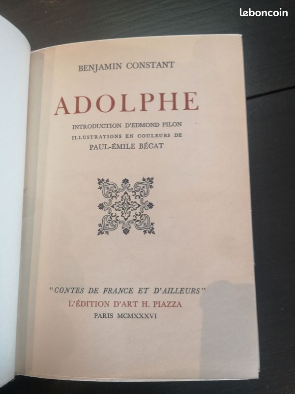 Benjamin Constant "Adolphe" Édition numérotée (image 3)