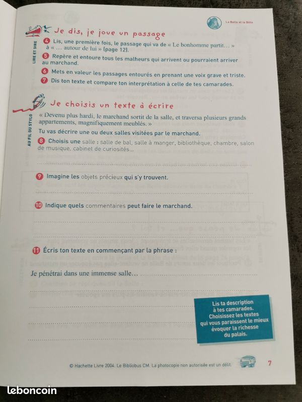 La Belle et la Bête et autres histoires Bibliobus Hachette CM Cycle 3 (image 3)
