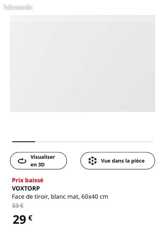 Face tiroir voxtrop blanc mat IKEA (image 2)