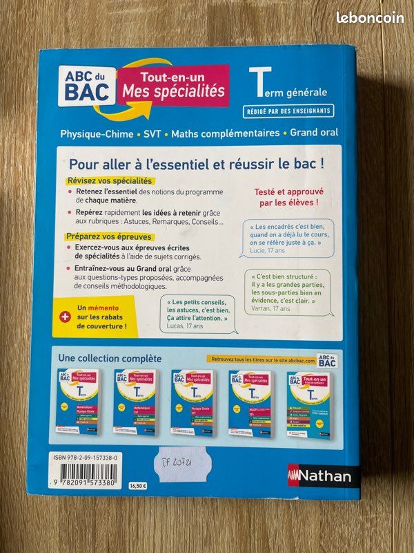 Baccalauréat Tout-En-Un Mes spécialités (Physique Chimie/SVT) + Maths Complémentaires (image 2)