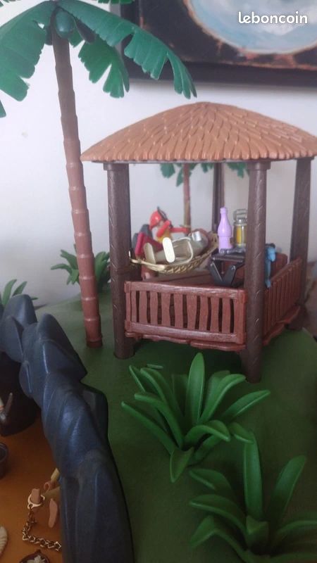 Playmobil vintage 1991 rare île des pirates XXL 3799 + radeau et accessoires divers (image 3)