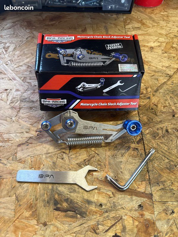 Outil Réglage Chaîne Moto BPA Racing - Précis, Universel, Bleu