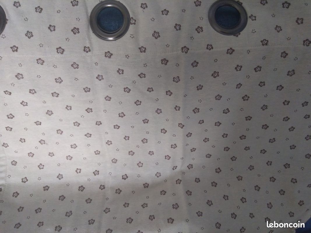 Rideau coton - lin beige (image 1)