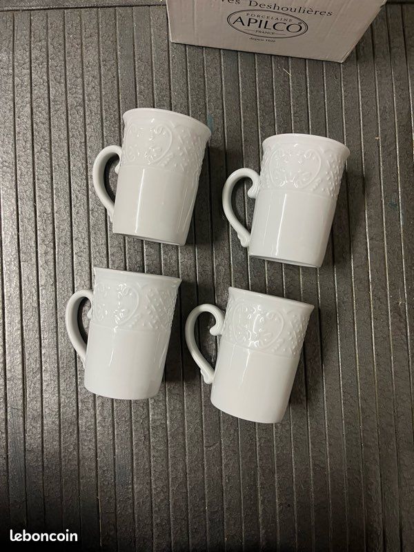 Lot vaisselle en porcelaine blanche APILCO France (Yves Deshoulières) & Ramequins (image 9)