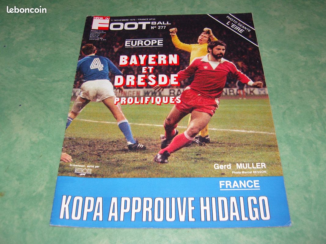 CLIPPING POSTER FOOTBALL 1976-1977 CAPITAINE ERIC EDWIGE SCO ANGERS JEAN-BOUIN