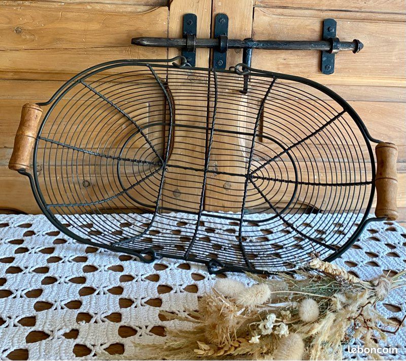 Esschert Design Panier Métallique Galvanisé Ovale Moyen - 33,9 X 25,4 X 12,9 Cm, Poignées Mobiles, Déco Jardin