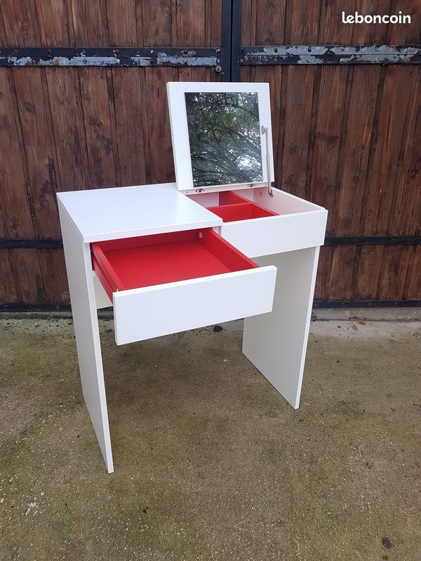 Coiffeuse maquilleuse blanche IKEA BRIMNES (image 1)