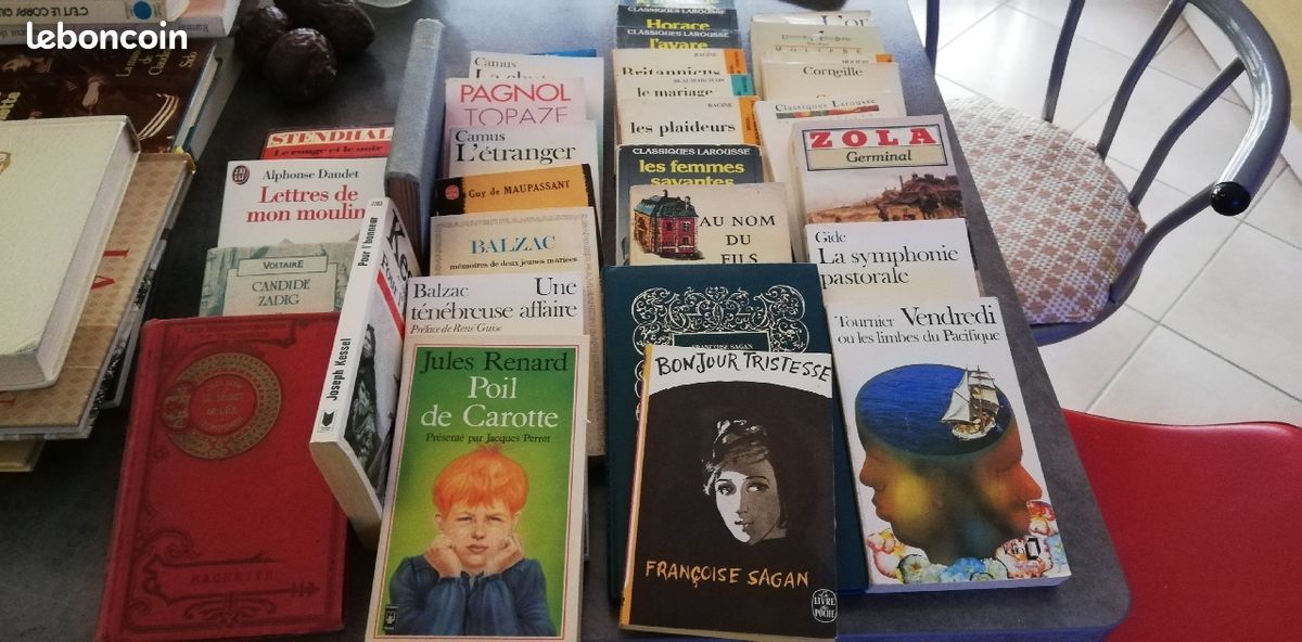 32livres 10 de Sagan, stendhal, Hervé bazin, moliere etc... (image 1)