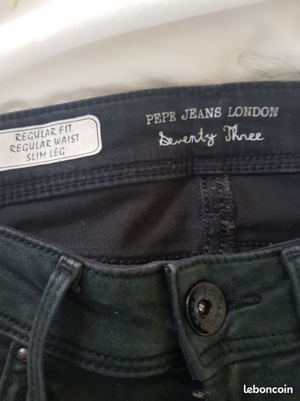 Pepe Jeans slim enduit huilé vert foncé W27 L30 (image 7)