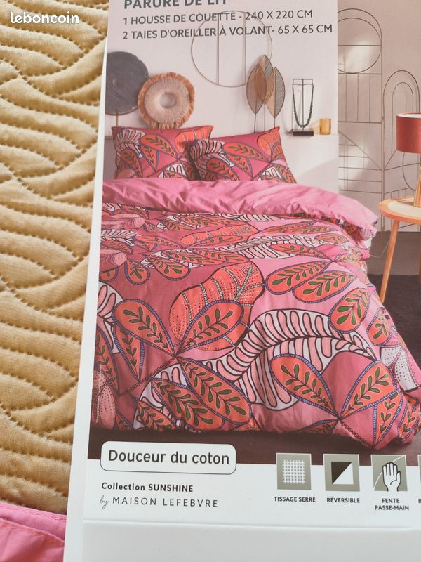 Housse De Couette 220x240 Cm Coton Lavé Vieux Rose – Parure 2 Personnes Style Lin Naturel Avec 2 Taies 65x65 Cm, Fermeture Éclair & OEKO-TEX