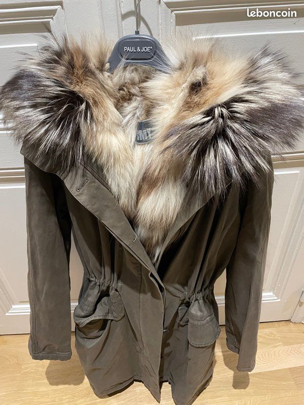 Parka en coton fourrure lapin et coyote Salomon (image 3)
