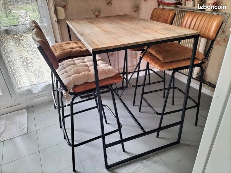 Table haute et chaises (image 1)