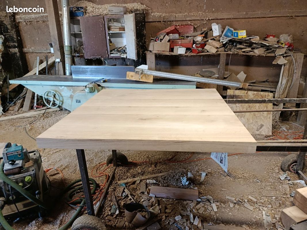 Plateau de table carré en chene (image 2)