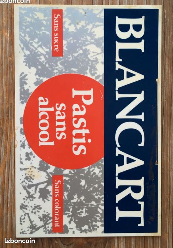 Plaque blancart pastis plastique vintage (image 1)