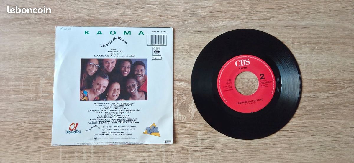 Vinyle 45 tours Kaoma "Lambada" (image 2)